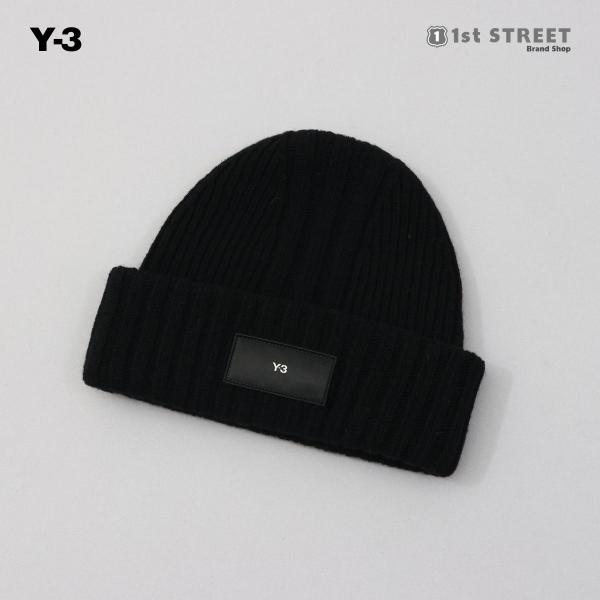 ワイスリー Y-3 帽子 ブラック ビーニー ニット キャップ ウール ロゴ シンプル IL6965...