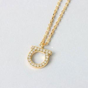 FERRAGAMO フェラガモ ガンチーニ クリスタル ネックレス