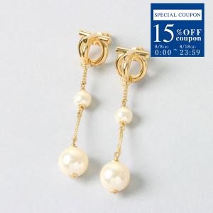 フェラガモ FERRAGAMO ピアス ゴールド アクセサリー ガンチーニ ガラス パーティ フォーマル 760531 ORO CH/PERLE BIANCHE 751029 レディース｜1stSTREET