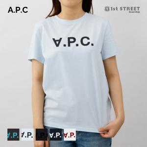 アーペーセー A.P.C. Tシャツ F26944 COBQX ティーシャツ ロゴ シンプル クルーネック S-Lサイズ 人気 レディース｜1ststreet