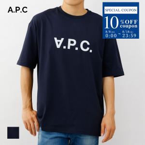 アーペーセー A.P.C. Tシャツ 半袖 カットソー クルーネック コットン ロゴ H26324 COFDW メンズ｜1ststreet