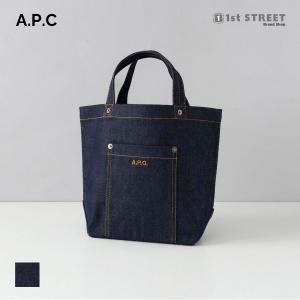 アーペーセー A.P.C. トートバッグ ネイビー バッグ ハンドバッグ デニム ブルー ミニトート M61831 INDIGO COCSX IAI レディース｜1ststreet