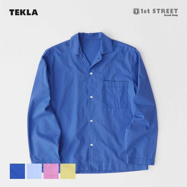 正規販売店 テクラ TEKLA 長袖シャツ パジャマ シャツ ナイトウェア ルームウェア 部屋着 ス...