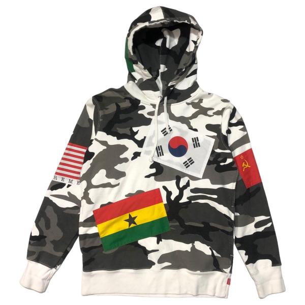 SUPREME(シュプリーム) 13AW Flags Pullover 国旗 フラッグ カモフラ パ...