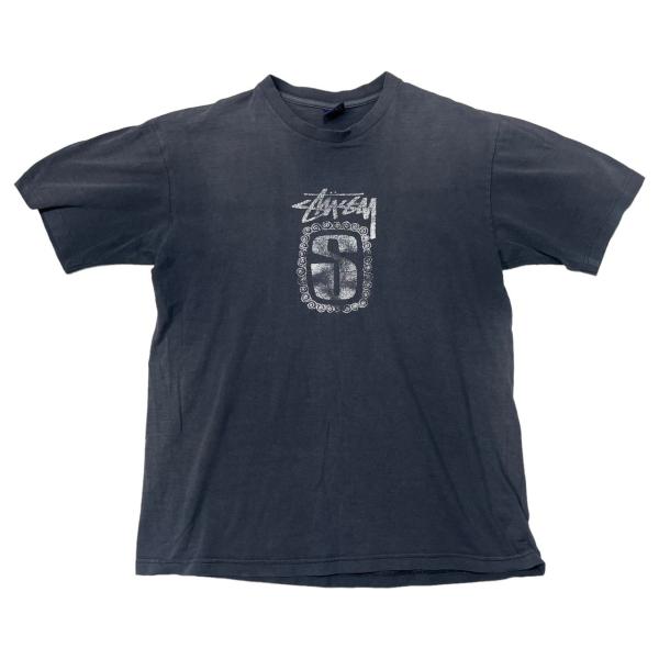 STUSSY(ステューシー) 90&apos;s~00&apos;s center logo Tシャツ センターロゴ 紺...