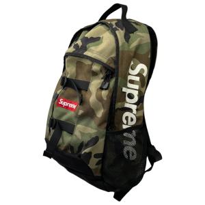 SUPREME(シュプリーム) 14SS BACKPACK ボックパック カモフラ デイパック リュック ロゴ カーキ×ブラック｜1ten-brand-used