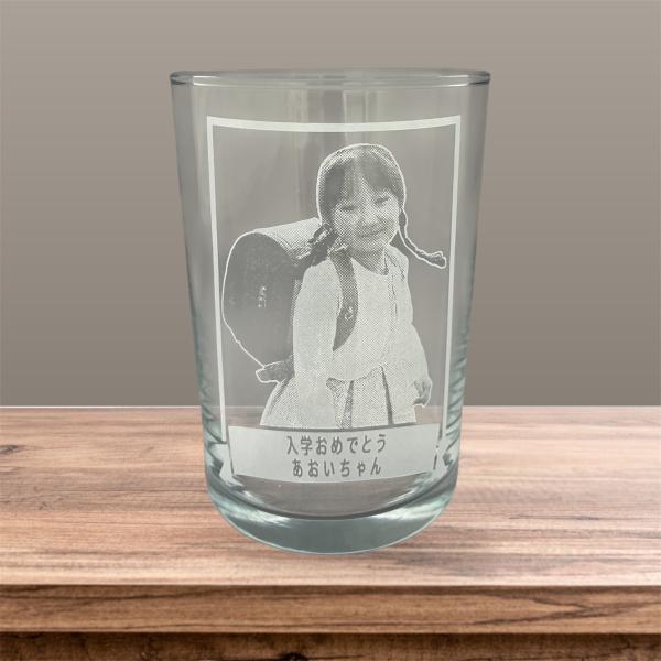 【名入れ・写真  彫刻グラス】 500ml ボデガタンブラー リボンデザイン 写真彫刻グラス 誕生日...