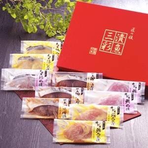 【 送料無料 】「漬魚三彩」10切入〔焼津水産ブランド認定〕粕漬、西京味噌漬け、みりん醤油漬、味噌漬〔代引不可〕｜2019-hanaya