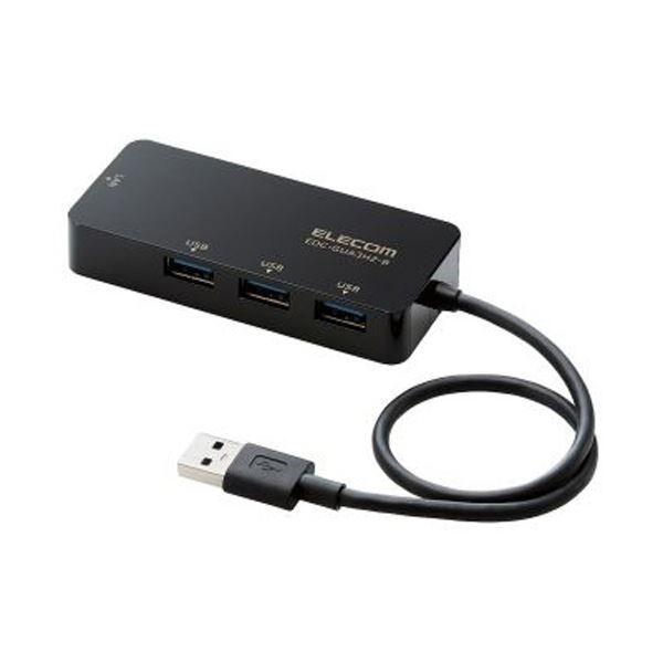 【 送料無料 】エレコム USB-A1Gbps有線LANアダプター USBハブ付 ブラック EDC-...