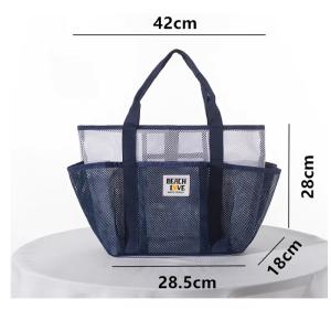 多機能 ビーチバッグ メッシュ トートバッグ ...の詳細画像1