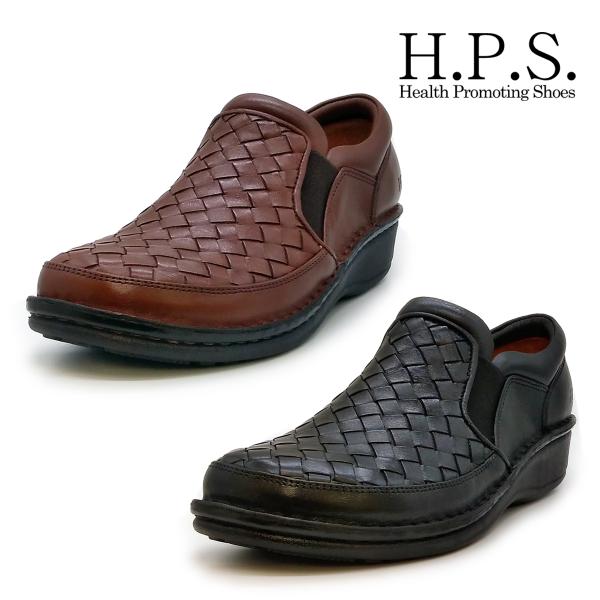 H.P.S エイチピーエス 靴 60889 レディース カジュアルシューズ スリップオン 大きいサイ...
