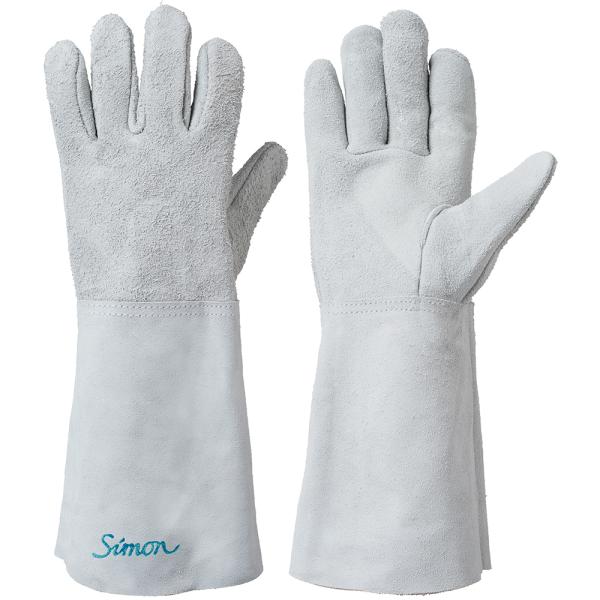 （10双セット）革手袋  シモン 122DK 溶接用 メーカーロゴ有り　5本指（長）　溶接 革手 皮...
