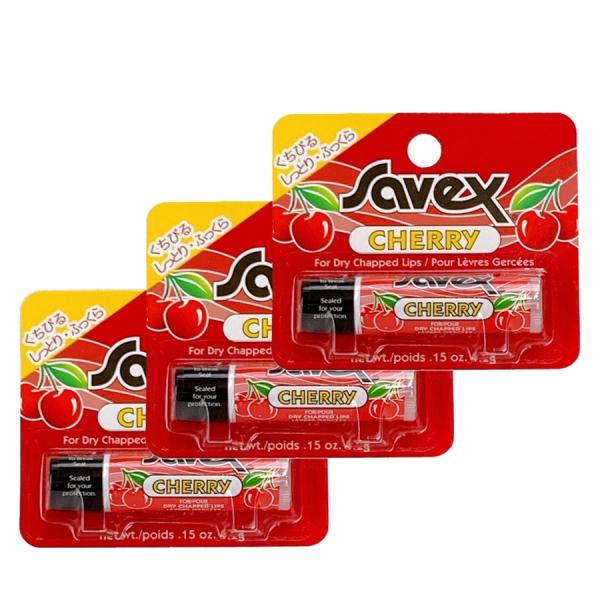 サベックス スティック リップクリーム 4.2g×3本セット 正規品　チェリー