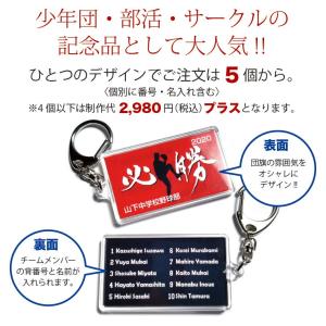 団旗 キーホルダー アクリルタイプMサイズ オ...の詳細画像3