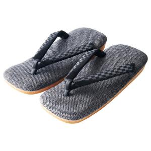 雪駄 サンダル ラタンメッシュ 市松 グレー メンズ 大和工房 国産 粋 おしゃれ かっこいい 職人 手作り 履物 和装 雑貨 H525