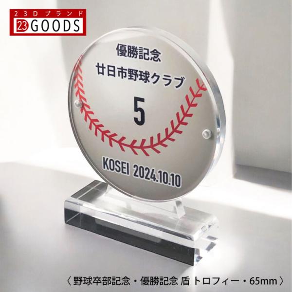 野球 トロフィー 優勝記念 卒団記念 卒部記念 記念品 表彰 スポーツ大会 カラー盾 オリジナルデザ...