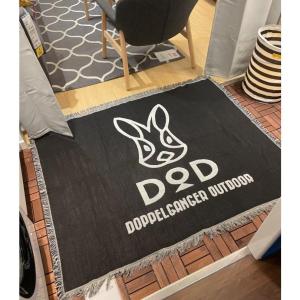 DOD ディーオーディー ブランケット 毛布 camping blanket ブラック DOPPELGANGER OUTDOOR ファッション キャンプ 旅行の商品画像