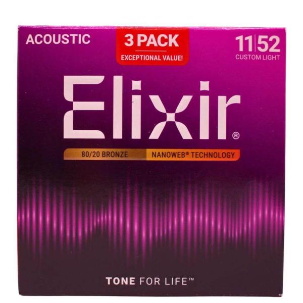 【数量限定】Elixir エリクサー 2セット+1ボーナスセット BRONZE アコースティックギタ...