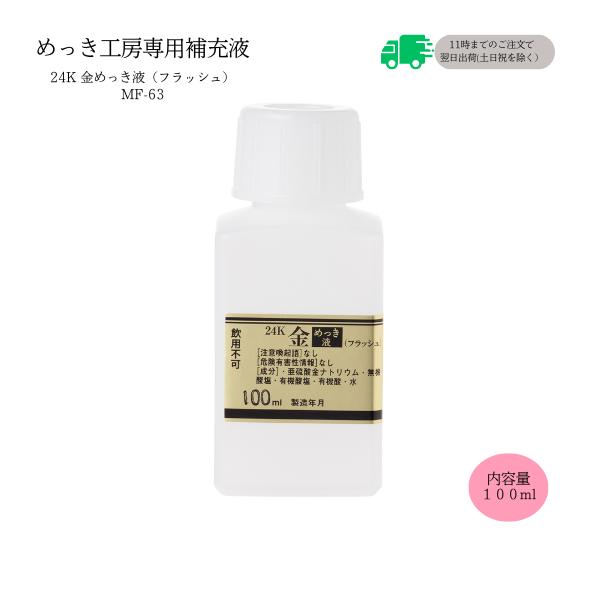 24K    金メッキ標準液フラッシュ（100ml）DIY簡単めっき メッキ工房 補充品 MF-63...