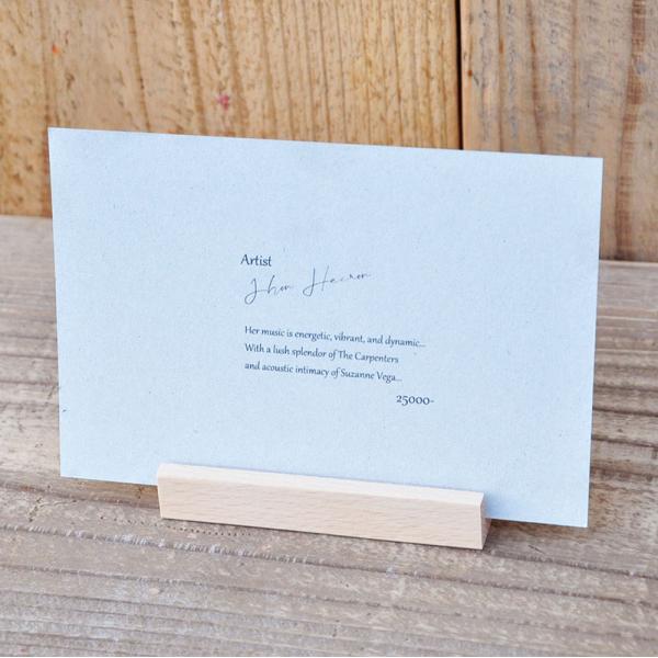 木製カードスタンド【ブナロング 太溝 5個セット】ネームプレート メール便 2000円ポッキリ