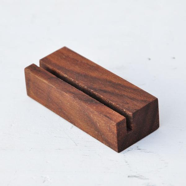 木製カードスタンド【黒くるみショート 太溝 5個セット】ネームプレート メール便 2000円ポッキリ