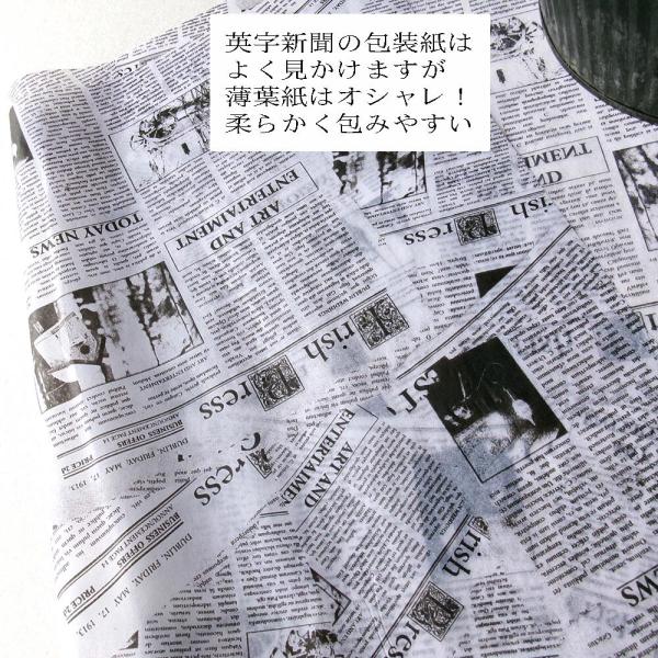 シャリシャリA3英字新聞 薄葉紙 ラッピングペーパー【A3判420X297 計50枚】メール便 送料...