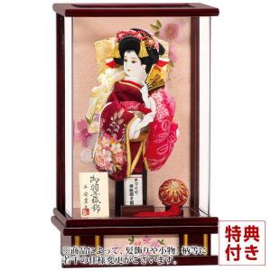 フジキ 【100周年記念祭】羽子板 初正月 ケース飾り 花飾り 押絵羽子板