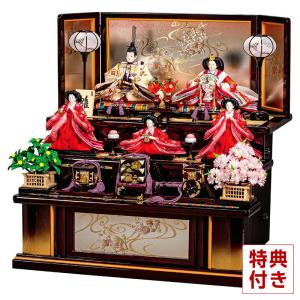 ひな人形3人官女単品☆中〜中の小サイズ☆小三五52(小道具付き