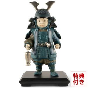 リヤドロ 五月人形 Lladro 子供大将飾り 武者人形 若武者 勝ち虫 台座付 h075-01013051