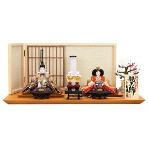 【全品P10%】100周年SALE 雛人形 久月 ひな人形 雛 平飾り 親王飾り 横山薫作 正絹 小...