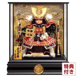 久月 五月人形 子供大将ケース飾り 6号 すこやか 若大将取付ケース