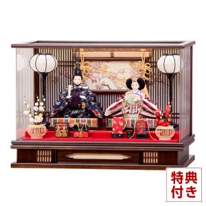 【100周年記念祭】雛人形 平安豊久 ひな人形 ケース飾り 親王飾り 大原 芥子親王揃 アクリルケース h083-mo-333825