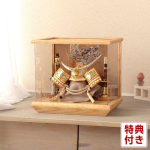 【100周年記念祭】五月人形 コンパクト 伊達政宗 兜ケース飾り 兜飾り 宝童監修 白金伊達兜 5号 アクリルケース h085-mm-ck2613-5