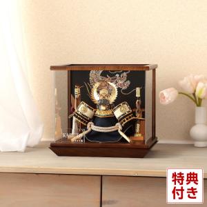 【100周年記念祭】五月人形 コンパクト 徳川家康 兜ケース飾り 兜飾り 宝童監修 黒金徳川兜 5号 アクリルケース h085-mm-ck2614-5