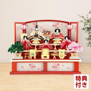 雛人形 桐台 三段飾り 豆親王 五人飾り ひな人形 ひな祭り 雛祭り 雛