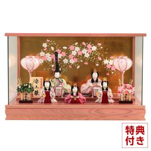 雛人形 コンパクト 一秀 ひな人形 木目込人形飾り ケース飾り 五人飾り