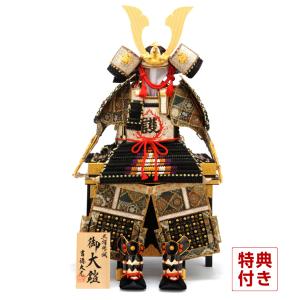 五月人形 兜 鎧 豪華 鎧飾り 鎧平飾り 武士道7号鎧金屏風セット : 人形