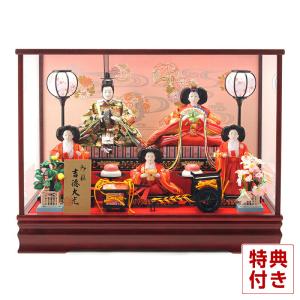 雛人形 コンパクト ケース飾り おしゃれ 飾り方 お雛様 名匠・逸品飾り 吉徳 御雛 オルゴール付 h043-yscp-322604 五人飾り 吉徳大光 インテリア