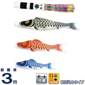 旭天竜　翔勇　3mセット　緑鯉付き　鯉のぼり 鯉のぼり こいのぼり 翔勇鯉 3m 6点 撥水加工 ポール別売り : 雛人形