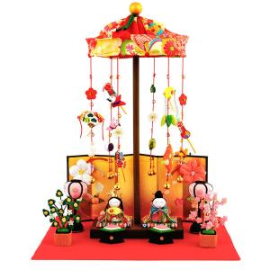 雛人形 リュウコドウ コンパクト ひな人形 雛 平飾り 親王飾り 別注 卓上ミニ輪飾り わらべ雛 h283-rkcp-1-330