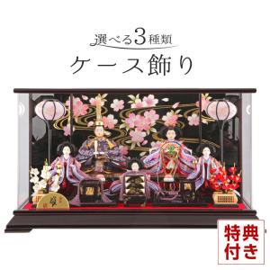 雛人形 ケース飾り 久月 衣裳着 ケース入り 五人揃 芥子親王 柳官女