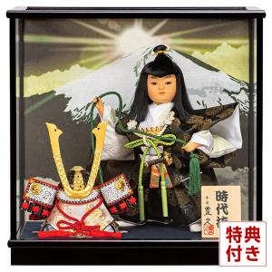 五月人形 コンパクト 豊久 武者人形 ケース飾り 釣鐘弁慶 8号 h075-mo