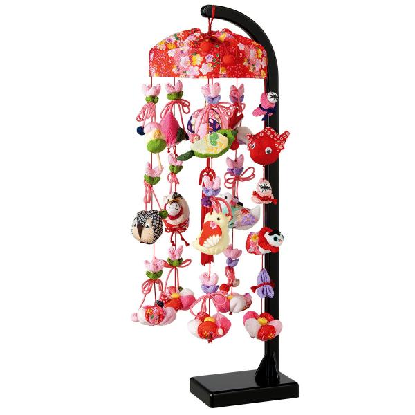 雛人形 平安豊久 ひな人形 つるし飾り つるし雛 さげもん 健明作 雪割桜 12号 スタンド付 h0...