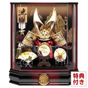 久月 名入れ木札無料 五月人形 兜飾り 取付ケース入り 13号 幅 44cm