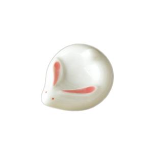 光陽陶器 箸置き 約4.5×4cm 耳うさぎ箸置き ピンク 23430