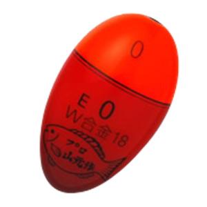 山元工房 ウキ プロ山元ウキ W合金18 Eタイプ オレンジ -00