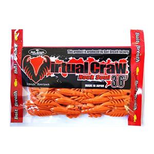 Bait Breath ワーム バーチャルクロー3.6 S851 マッドオレンジ