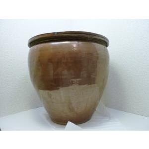 大きい茶色の水瓶 中古の商品画像