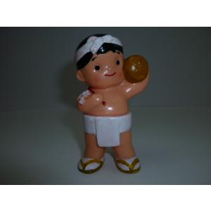 昭和レトロ　青森銀行　青銀アッちゃん貯金箱　米俵担いだ人　中古　長期保管品　あおもりぎんこう　ノベル...