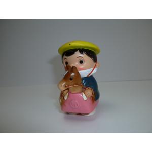 昭和レトロ　青森銀行　青銀アッちゃん貯金箱　南部駒おどり（ピンク）(1)　中古　長期保管品　あおもり...